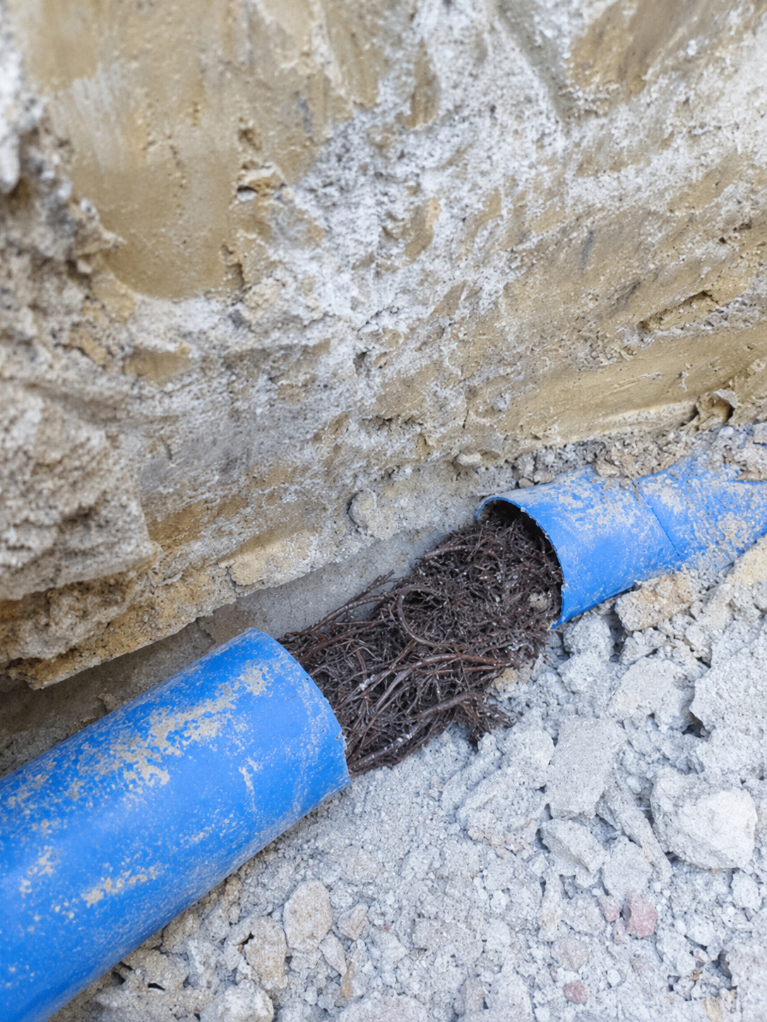 Storm drain pipe with localized joint failure suitable for spot repair.
