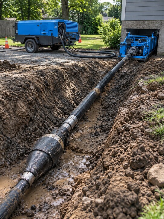 Cracked and corroded sewer pipe showing signs of structural failure before trenchless repair