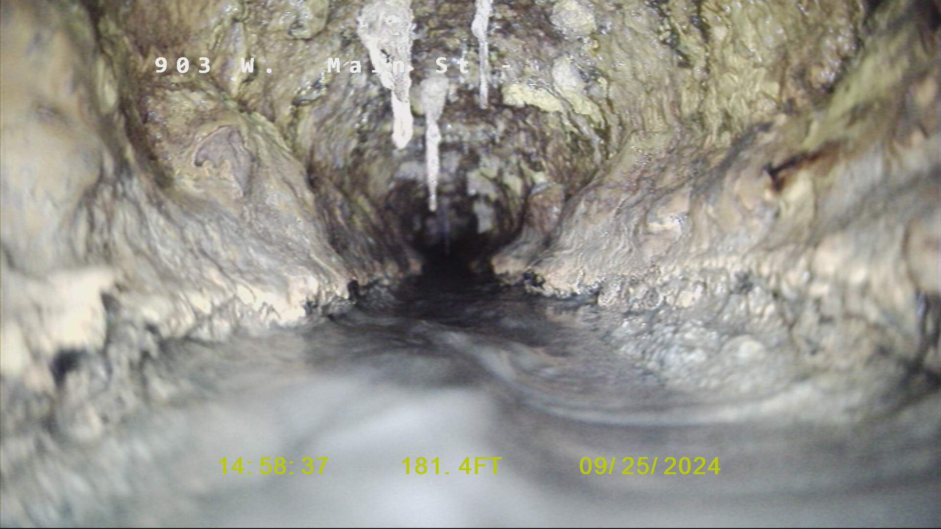 LiningWorks Trenchless Pipe Repair & Sewer Pipe Lining performing a camera inspection of sewer line blockages